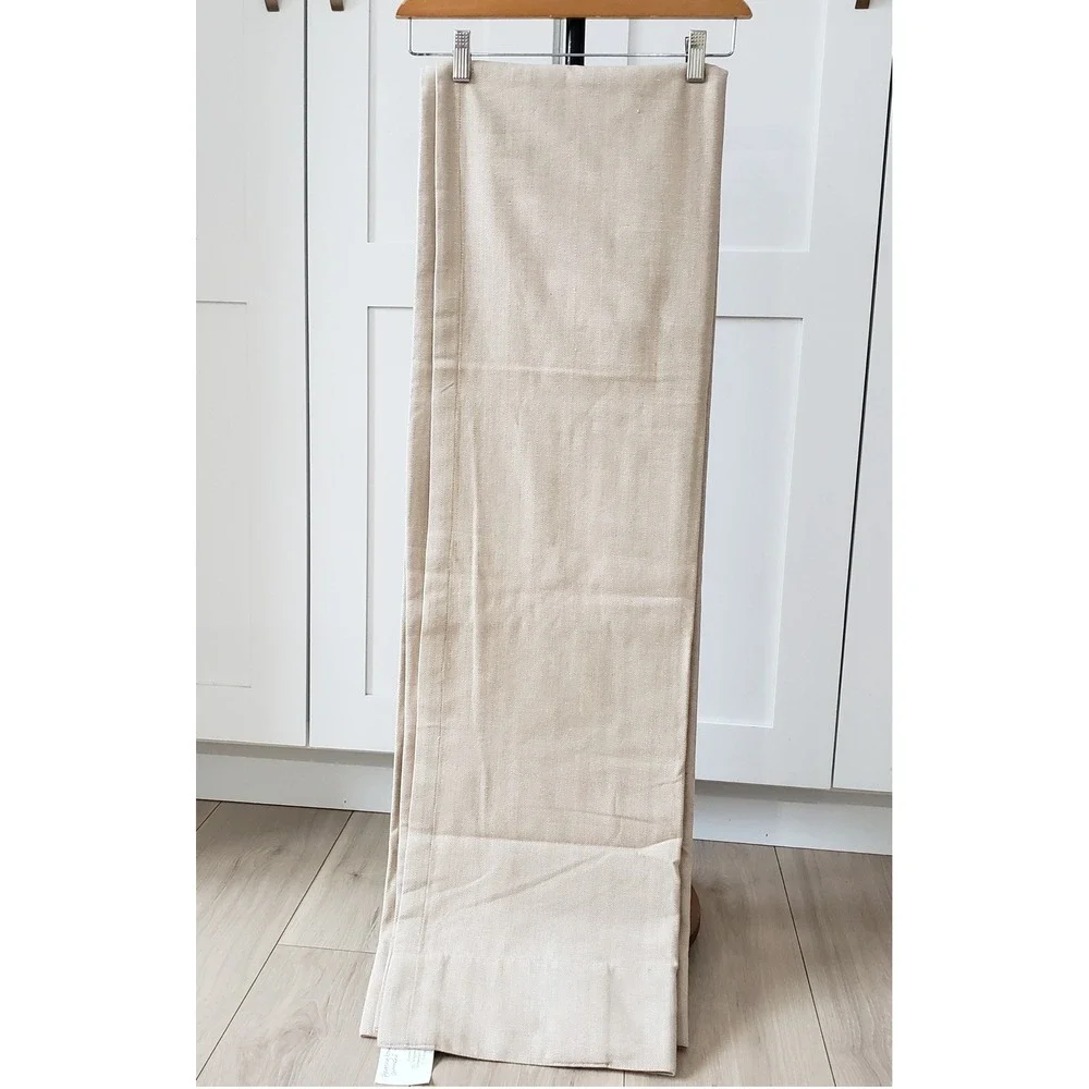 Ricardo Herringbone Curtain Panel 48x84 Oatmeal Single Lined Window‎ Cover